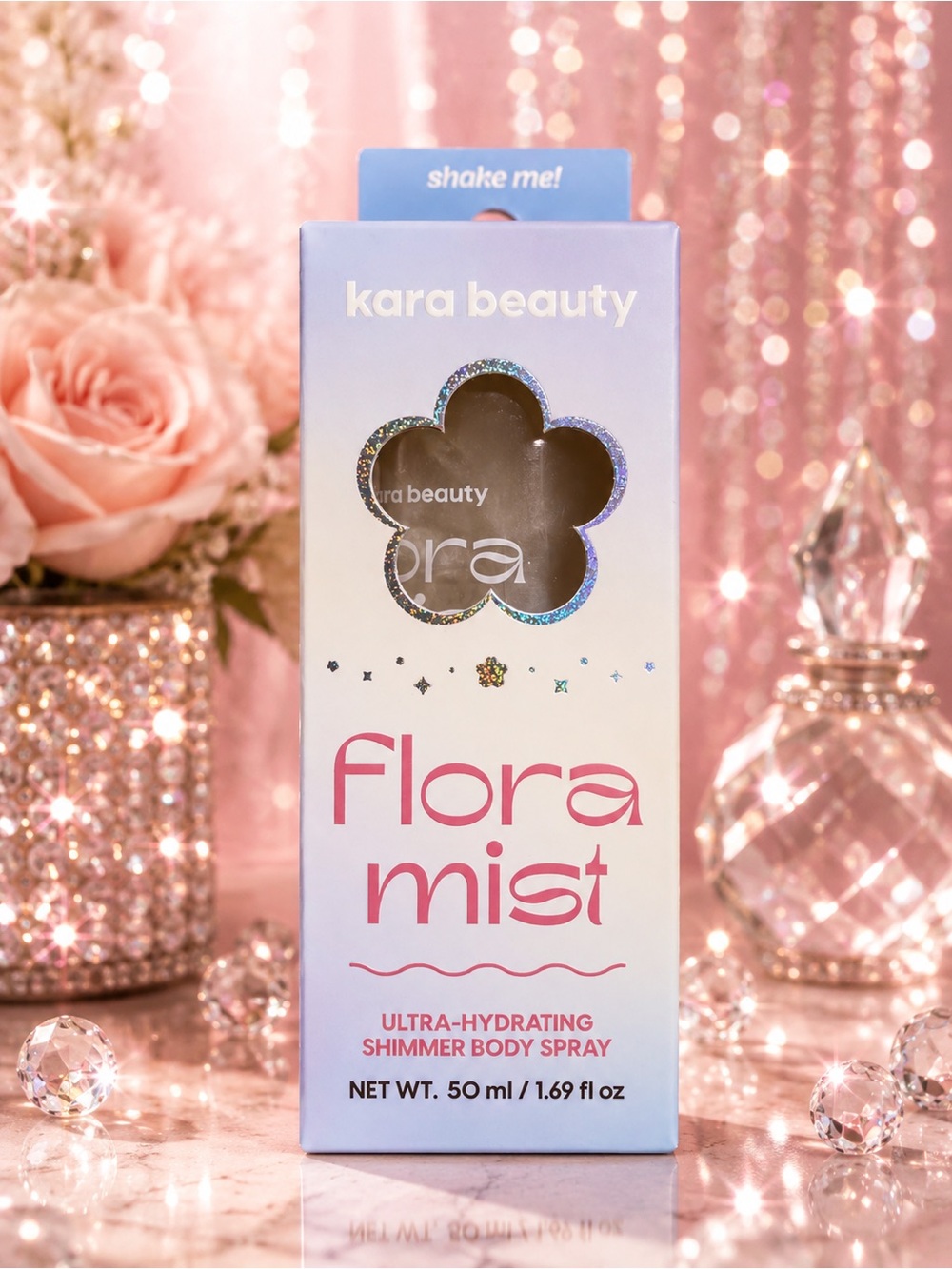 Kara Beauty Flora Mist Shimmer Body Spray - Snowdrop